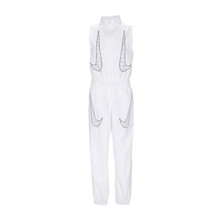 Nike, Tuta Intera Donna Sportswear Air Max Day Jumpsuit, White/black/lt Iron Ore