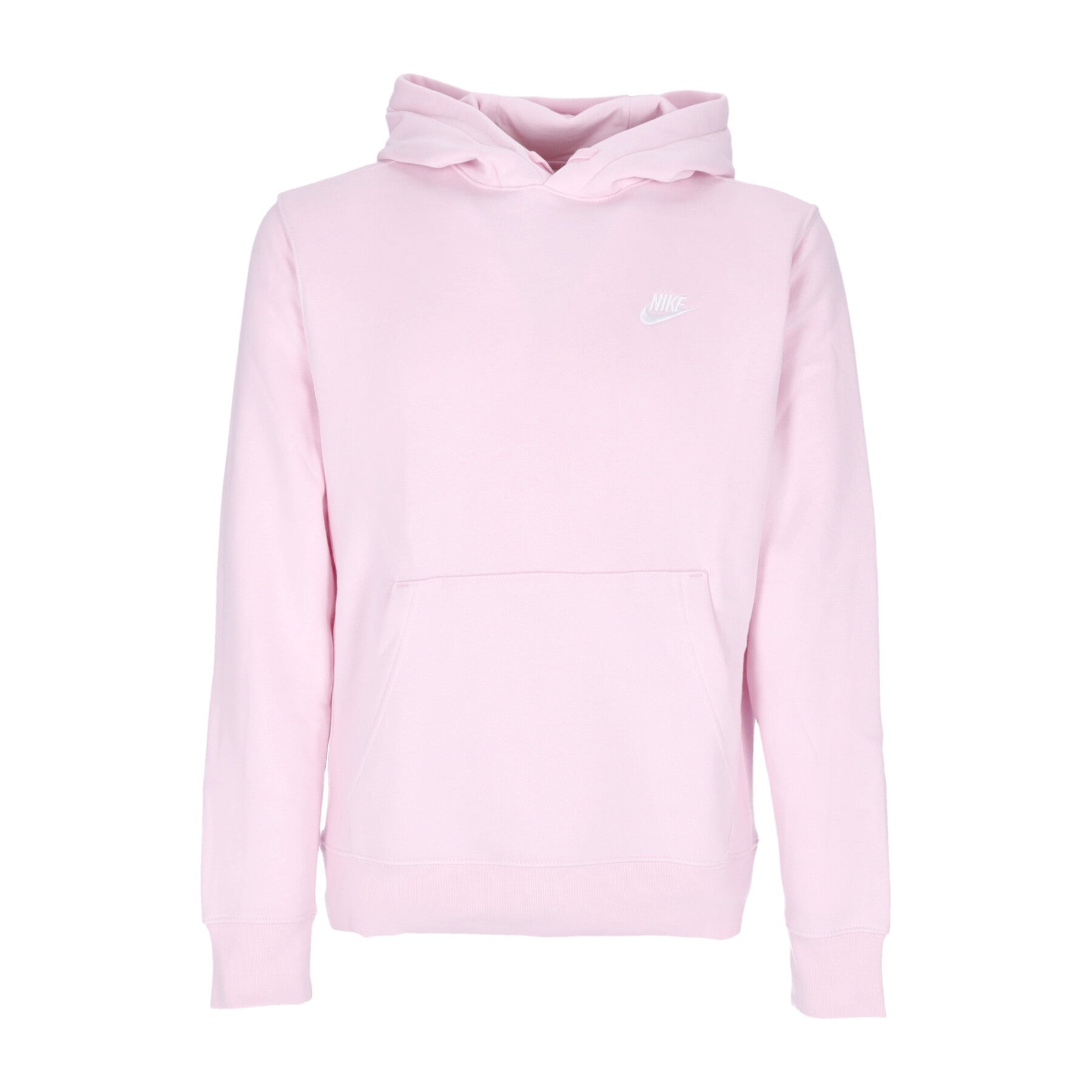 Nike, Felpa Cappuccio Uomo Sportswear Club Hoodie Bb, Pink Foam/white