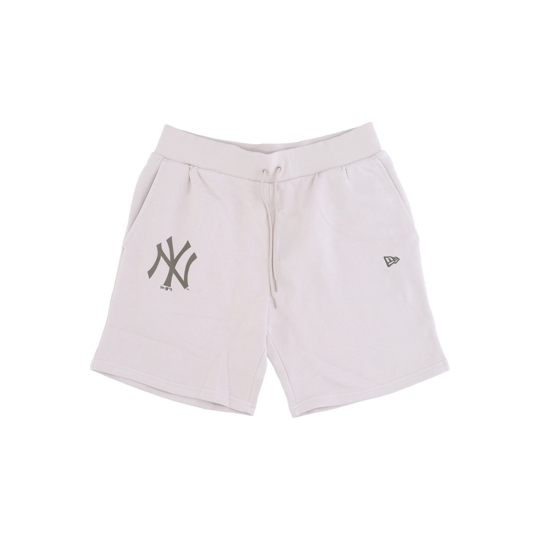 New Era, Pantalone Corto Tuta Felpato Uomo Mlb Seasonal Team Short Neyyan, Stone/new Olive