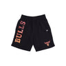 New Era, Pantalone Tuta Felpato Uomo Nba Team Color Water Print Short Chibul, Black/front Door Red