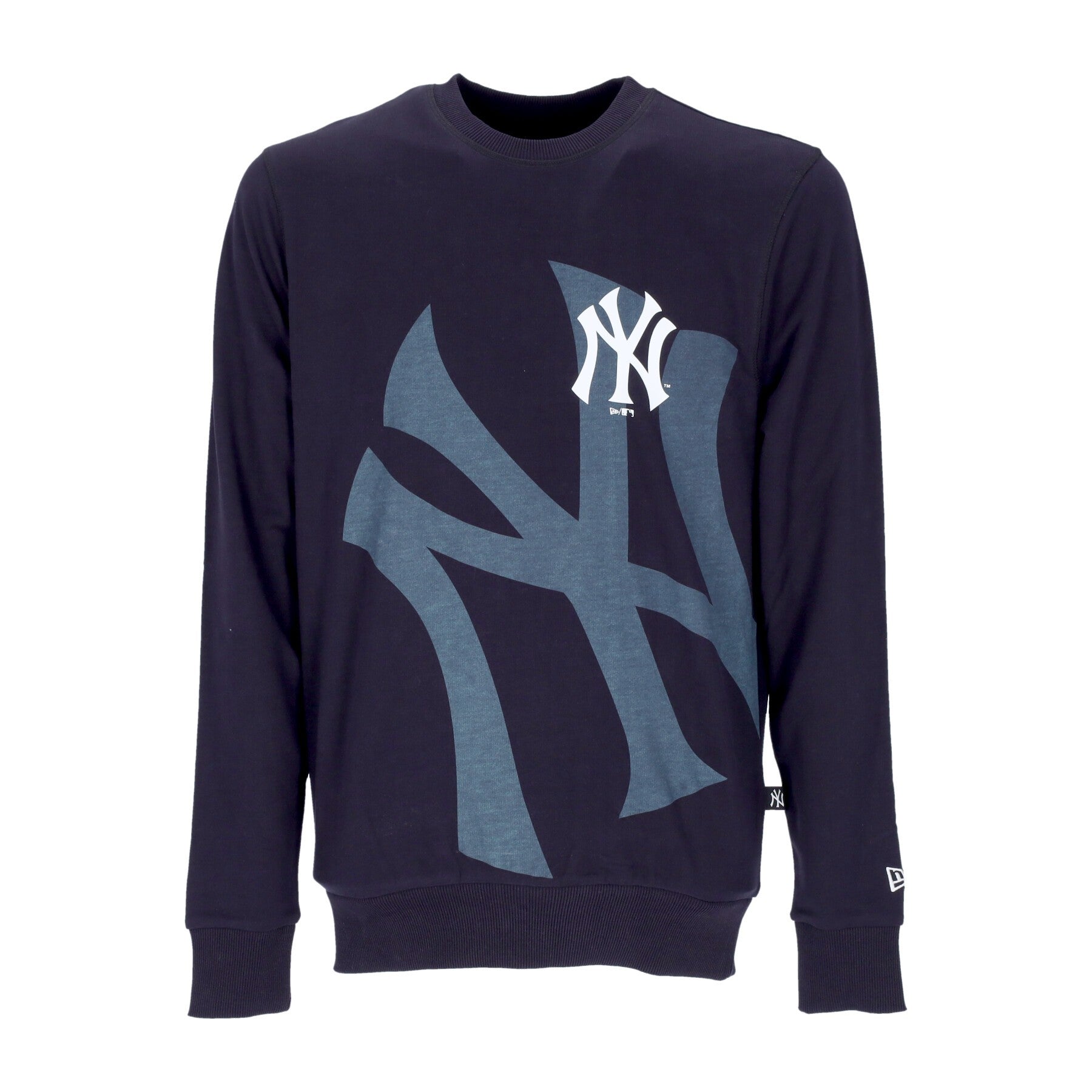 New Era, Felpa Leggera Girocollo Uomo Mlb Washed Pack Graphic Crewneck Neyyan, Navy