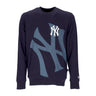 New Era, Felpa Leggera Girocollo Uomo Mlb Washed Pack Graphic Crewneck Neyyan, Navy