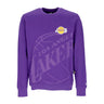 New Era, Felpa Leggera Girocollo Uomo Nba Washed Pack Graphic Crewneck Loslak, True Purple