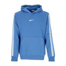 Nike, Felpa Cappuccio Uomo Sportswear Repeat Fleece Hoodie Bb, Dk Marina Blue/dutch Blue/white