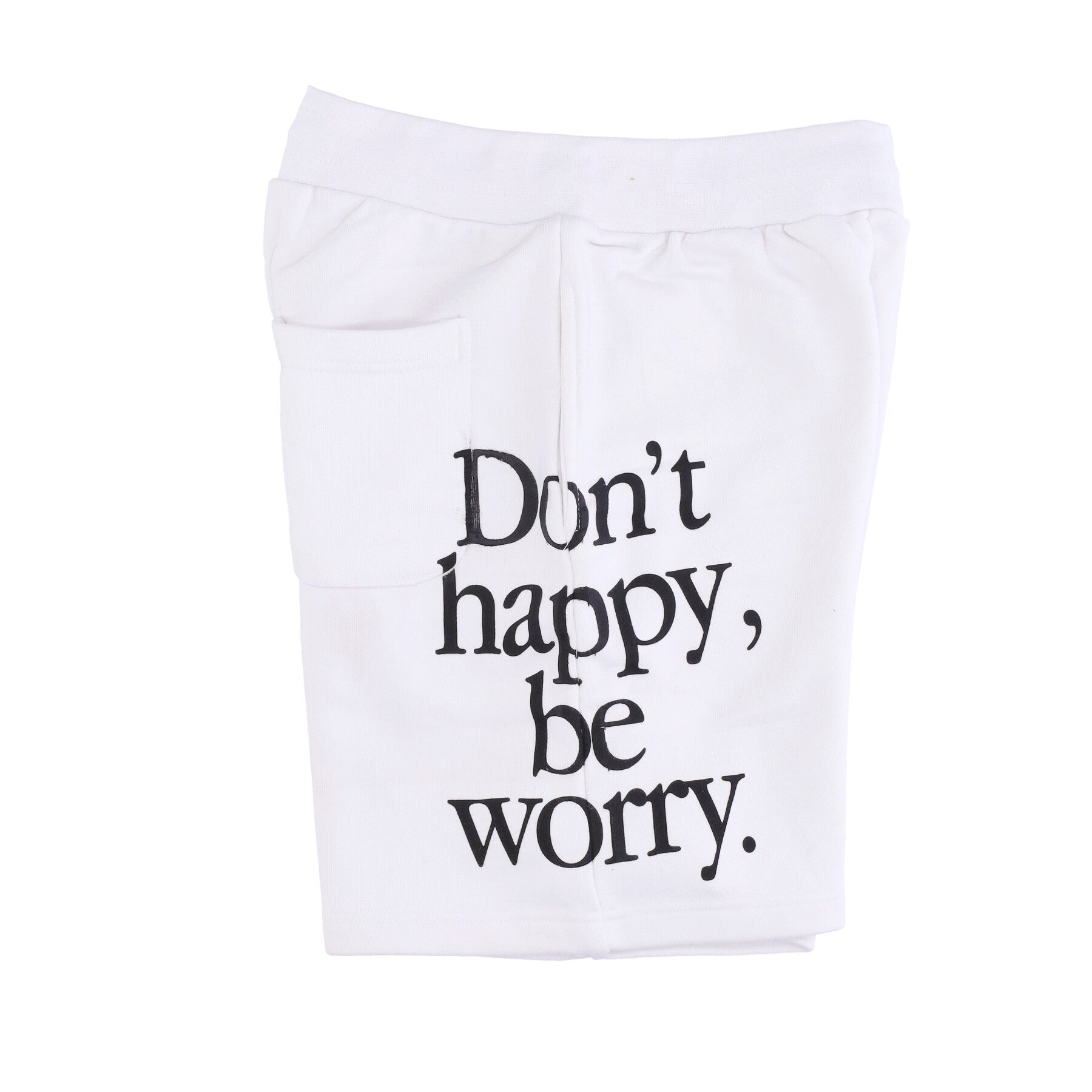 Market, Pantalone Corto Tuta Felpato Uomo Don't Happy Be Worry Sweatshorts X Smiley, 