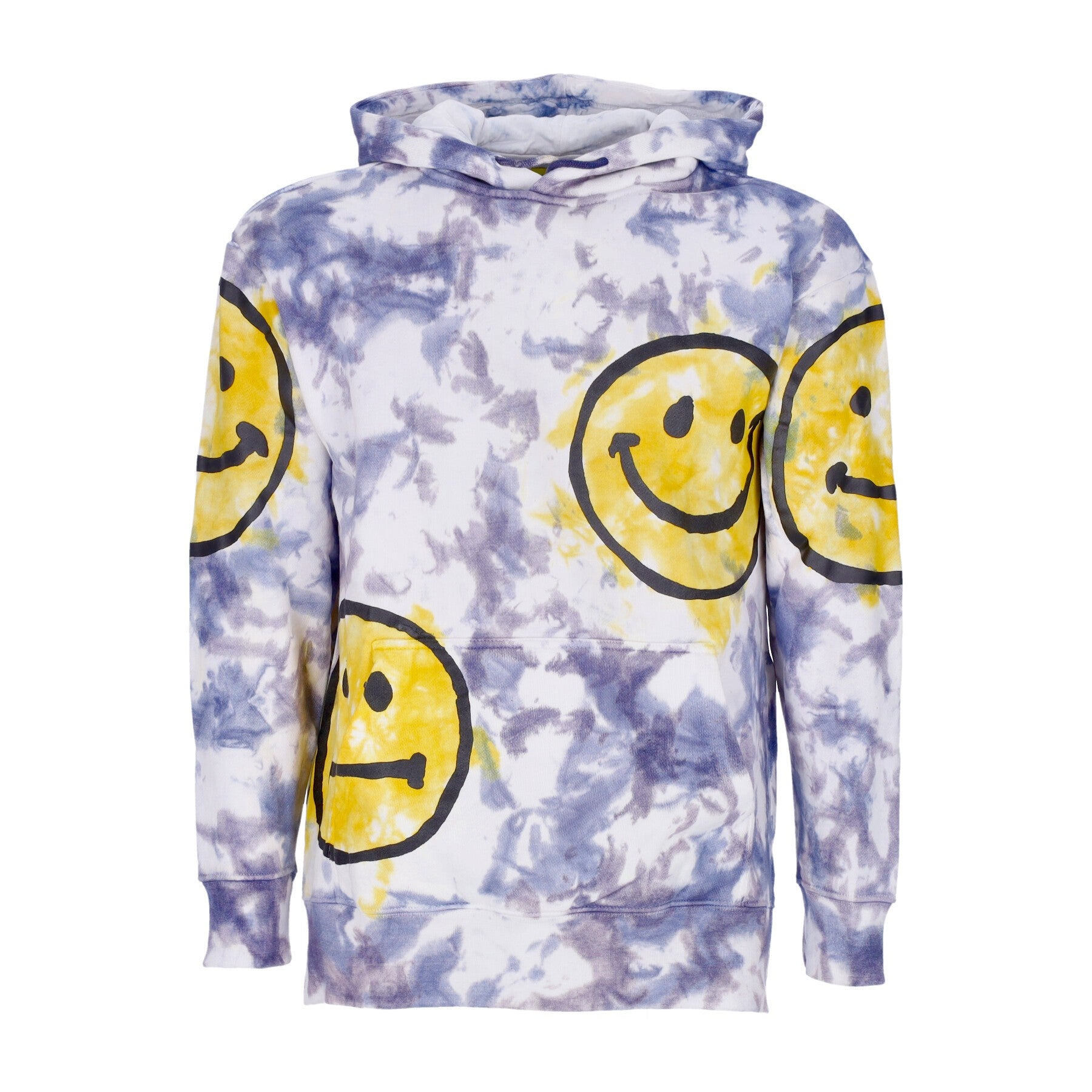 Sun Dye Hoodie X Smiley Gelb/blauer Tie Dye Herren-Hoodie