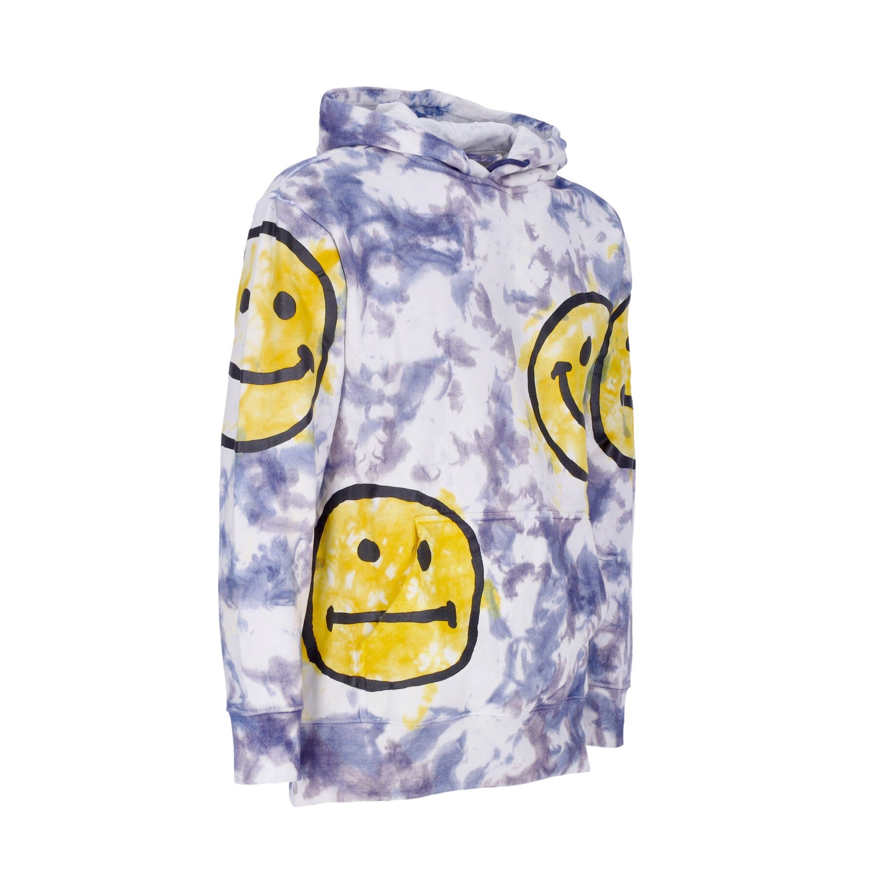 Sun Dye Hoodie X Smiley Gelb/blauer Tie Dye Herren-Hoodie