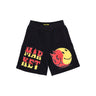 Market, Pantalone Corto Tuta Felpato Uomo Good And Evil Sweatshorts X Smiley, Black