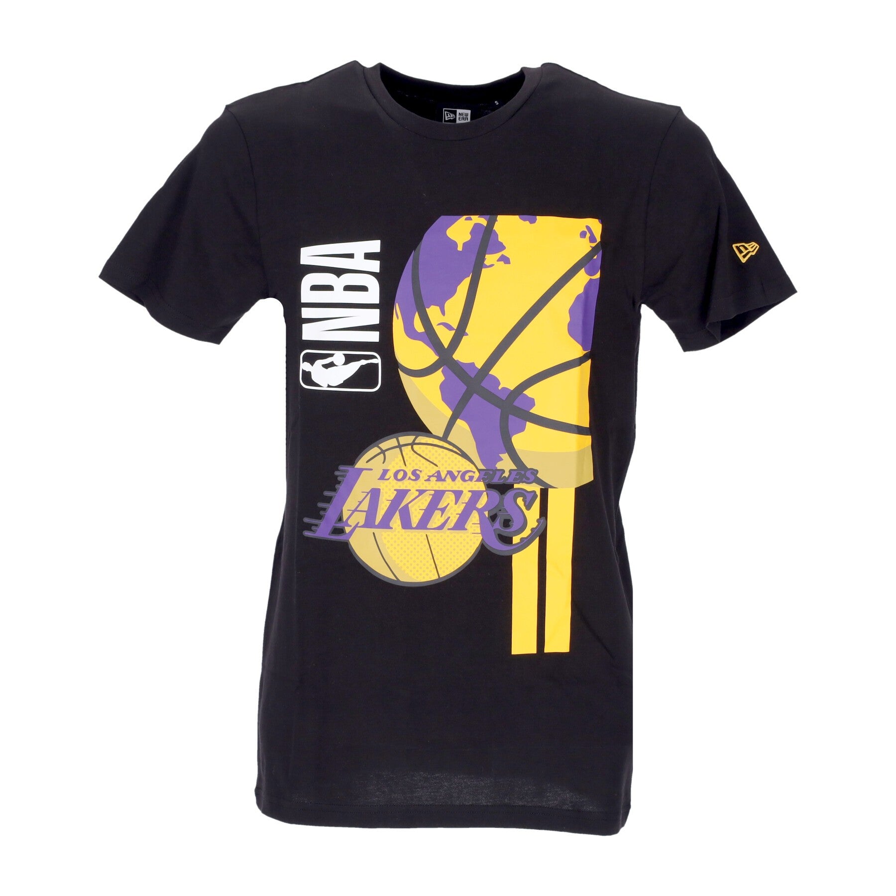 New Era, Maglietta Uomo Nba Bball Globe Graphic Tee Loslak, Black