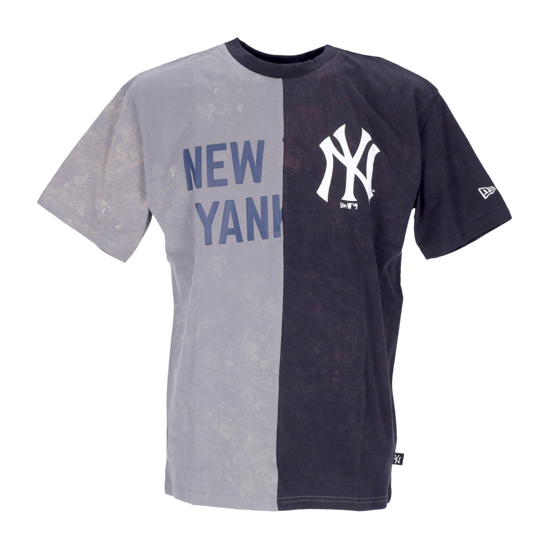 New Era, Maglietta Uomo Mlb Washed Pack Graphic Tee Neyyan, Storm Gray/navy