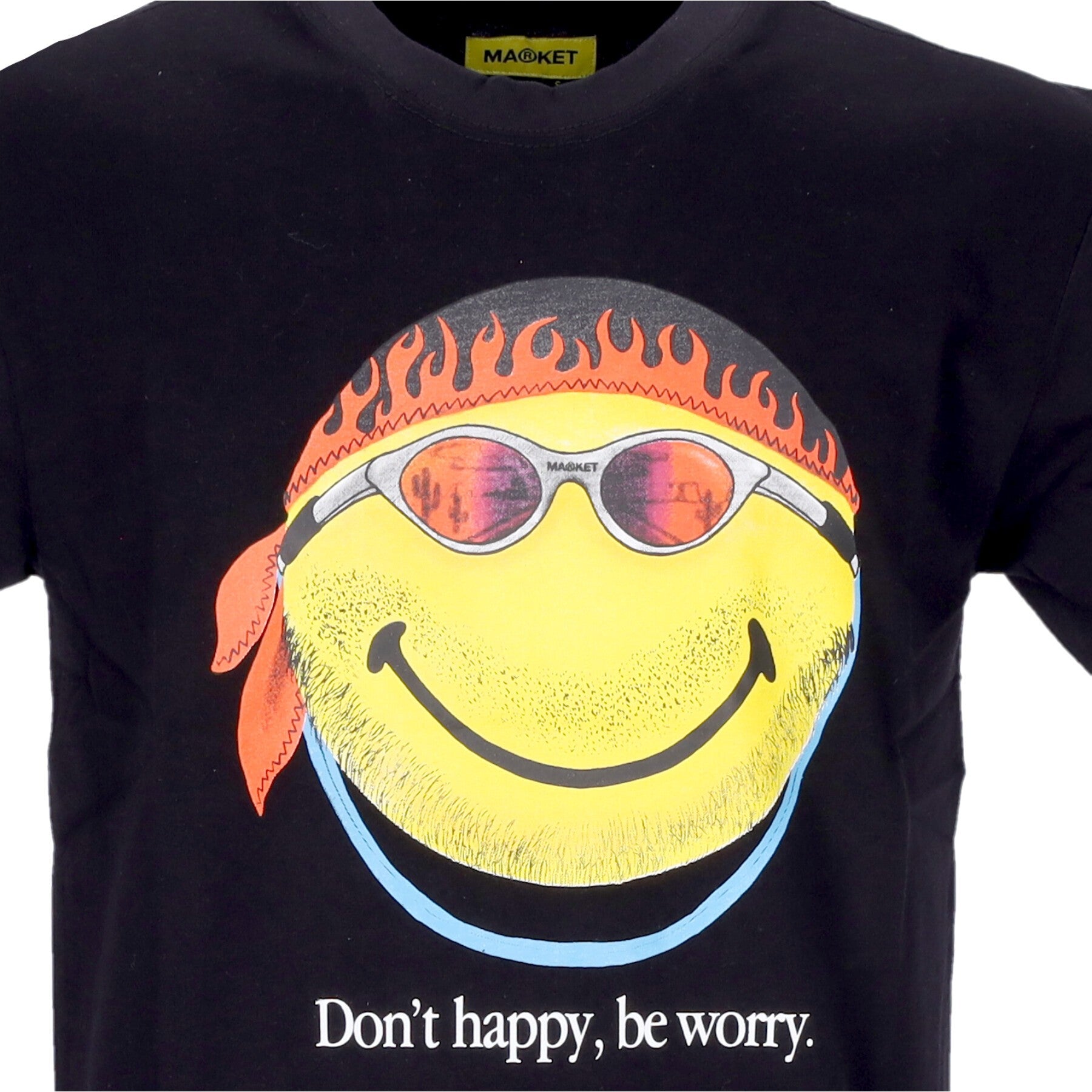 Market, Maglietta Uomo Don't Happy Be Worry Tee X Smiley, 