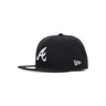 New Era, Cappellino Visiera Piatta Uomo Mlb Basic Atlbra, Black/white