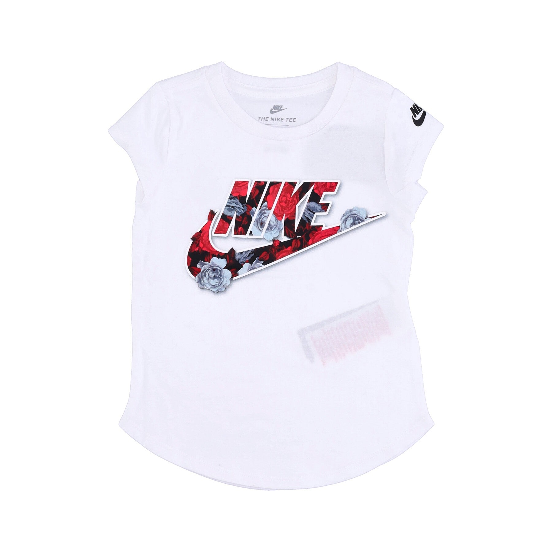 Nike, Maglietta Bambina Wallpaper Floral Futura Tee, White