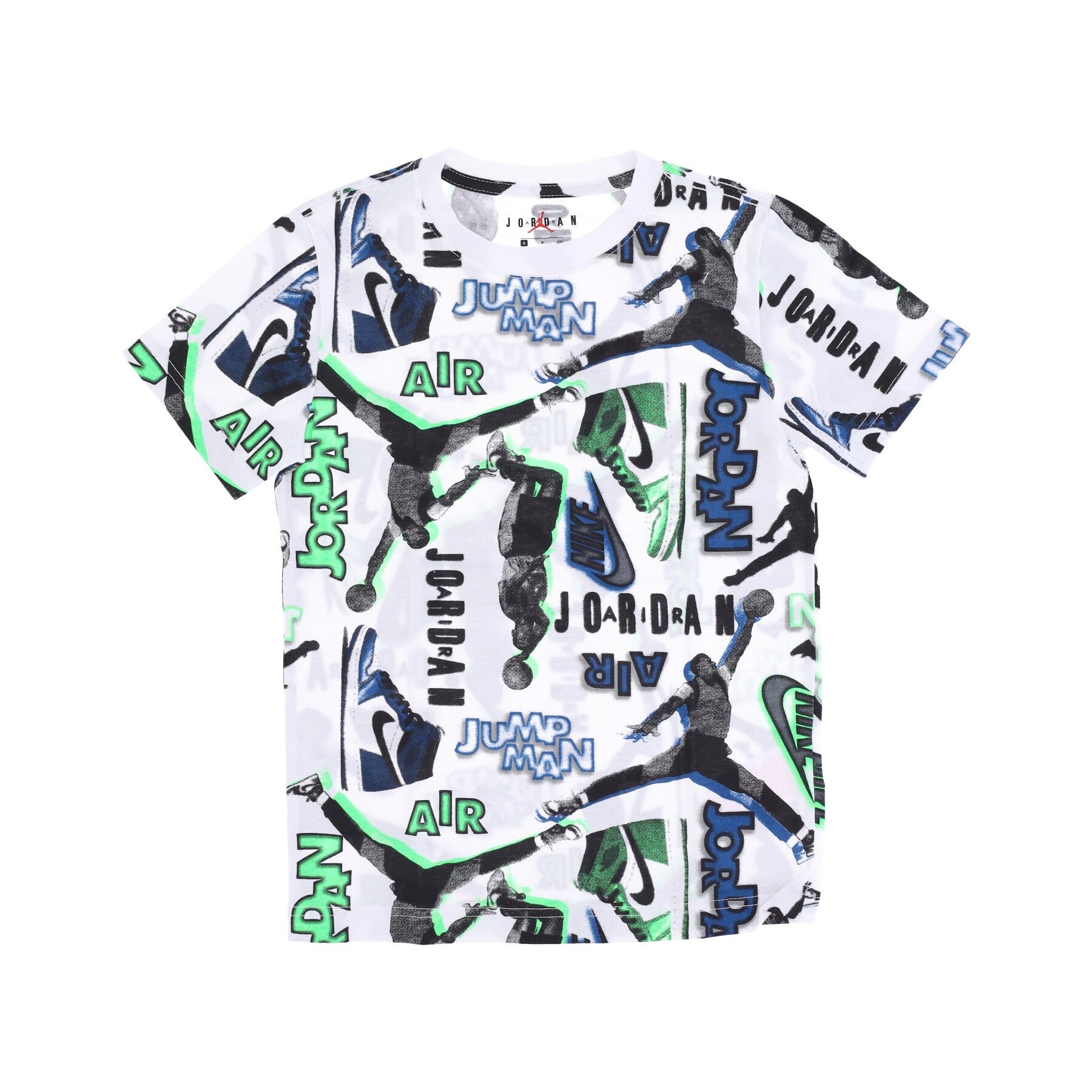 Maglietta Ragazzo Throw Back Aop Tee White