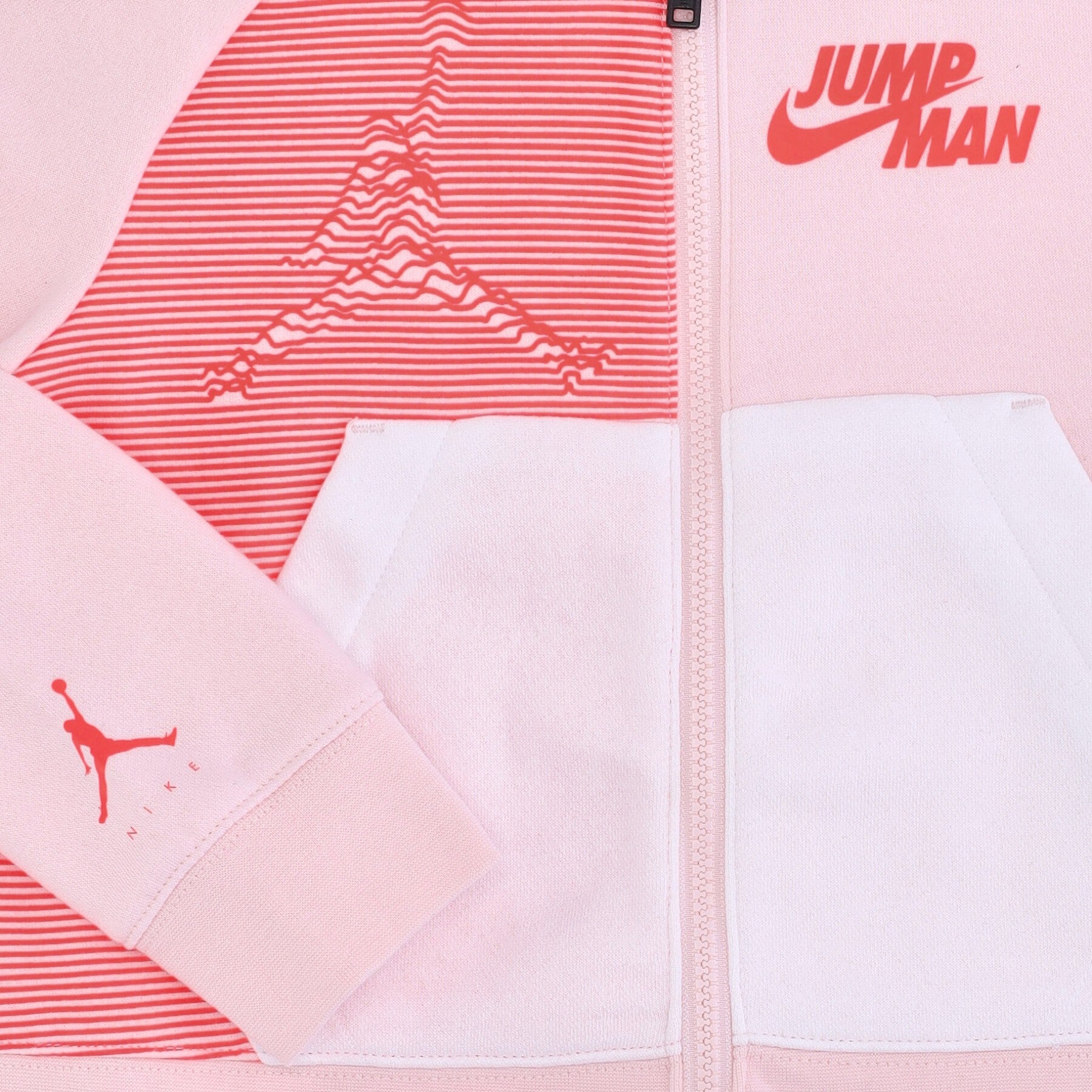 Jordan, Felpa Cappuccio Zip Ragazza Big Jumpman X Nike Full Zip Hoodie, 