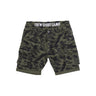 Alpha Industries, Pantalone Corto Uomo Crew Short Camo, Brushstroke Green