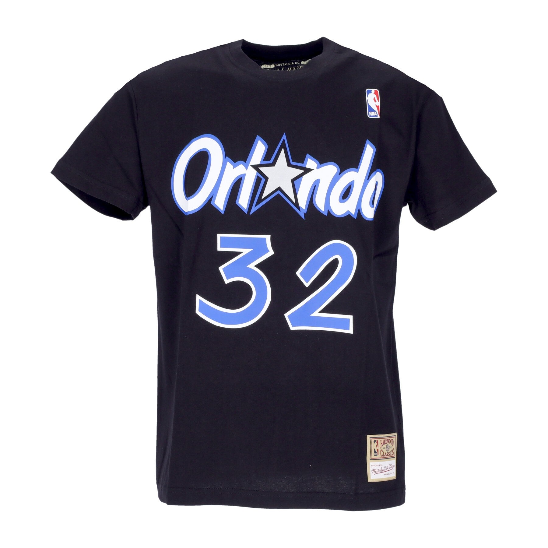 Mitchell & Ness, Maglietta Uomo Nba Tee Hardwood Classics No 32 Shaquille O'neal Orlmag, Original Team Colors