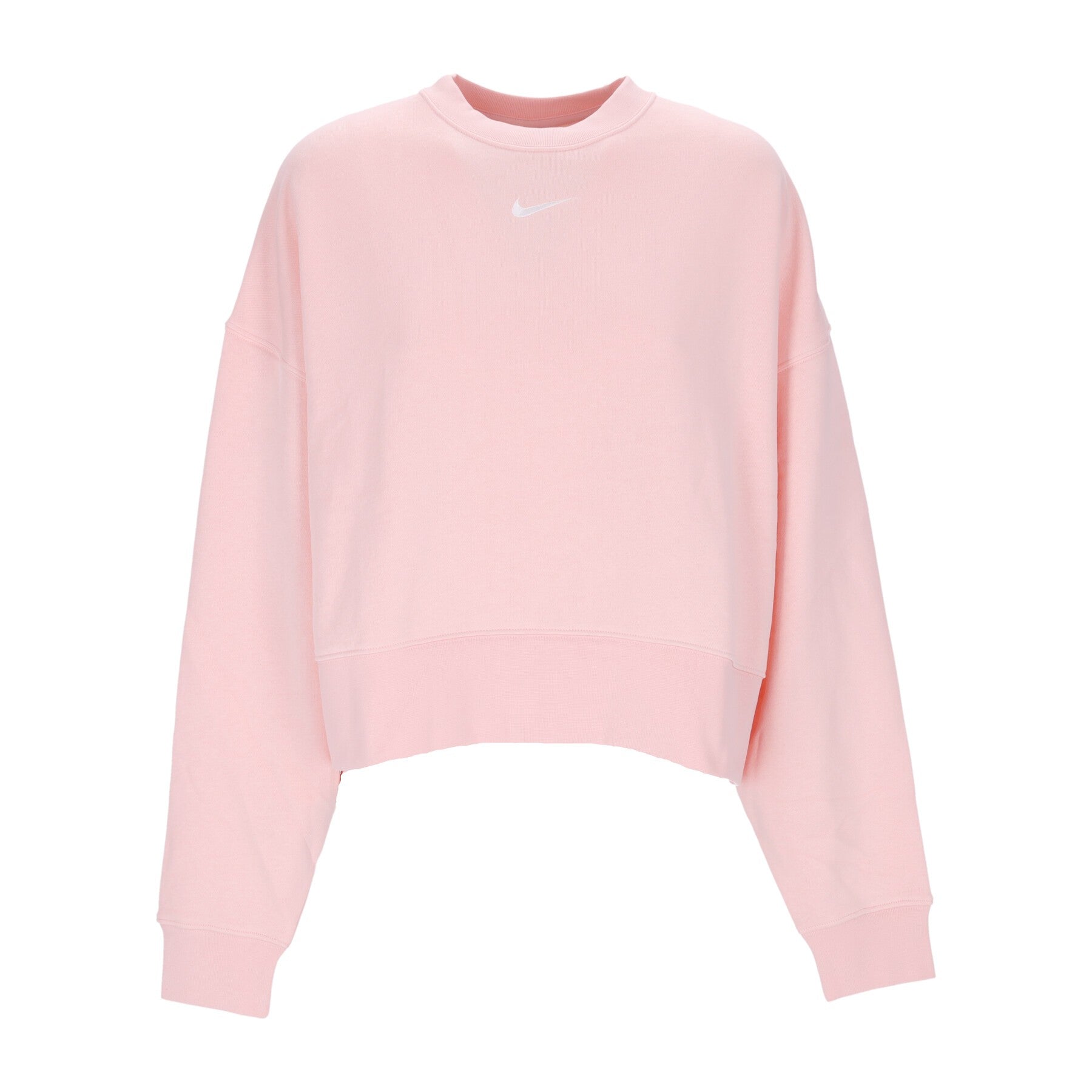 Nike, Felpa Girocollo Donna Essentials Collection Fleece Oversize Crewneck, Atmosphere/white