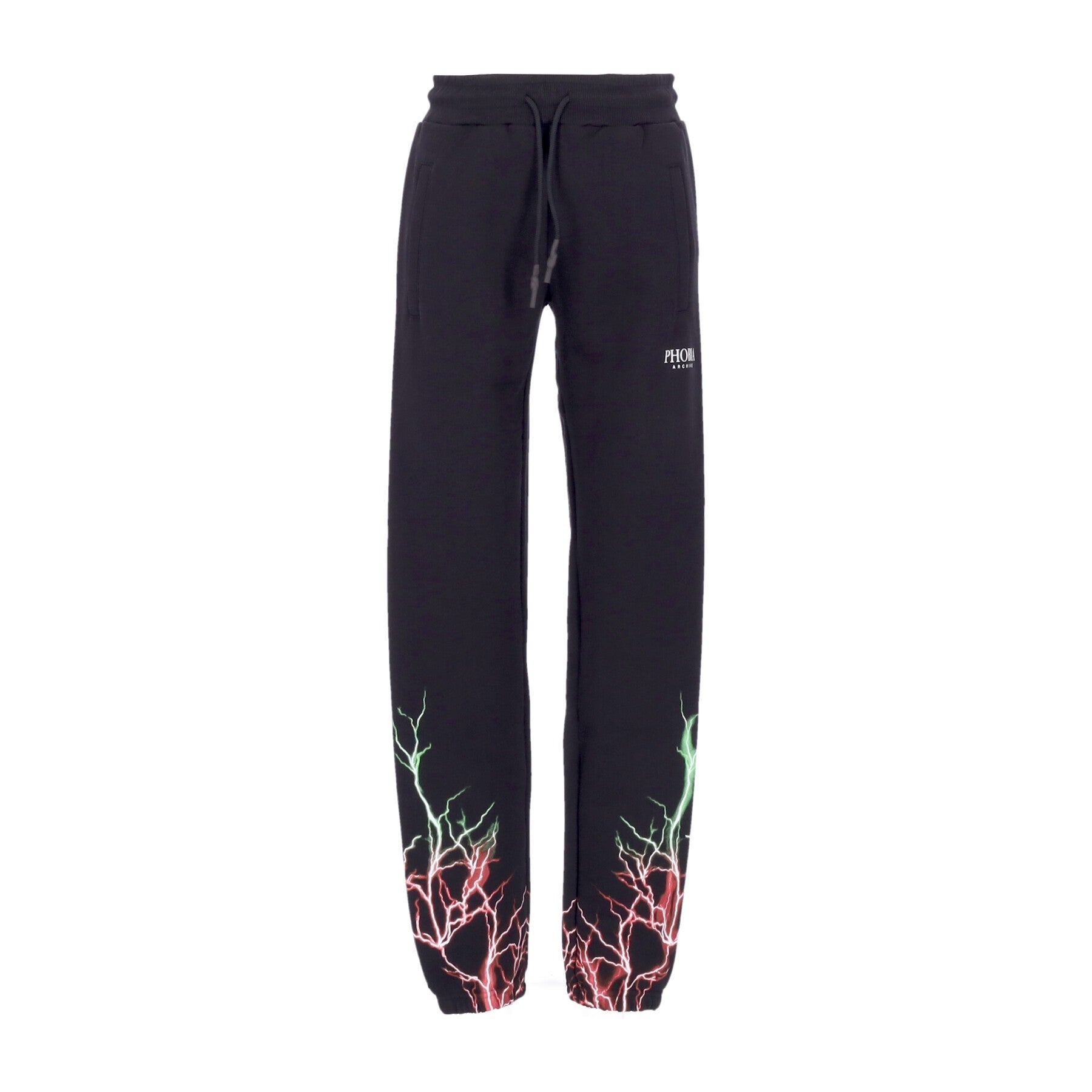 Phobia, Pantalone Tuta Leggero Uomo Lightning Pants, Black/red/green