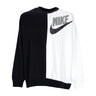 Nike, Felpa Leggera Girocollo Donna Sportswear Fleece Over-oversized Crew  Dance, Black/white