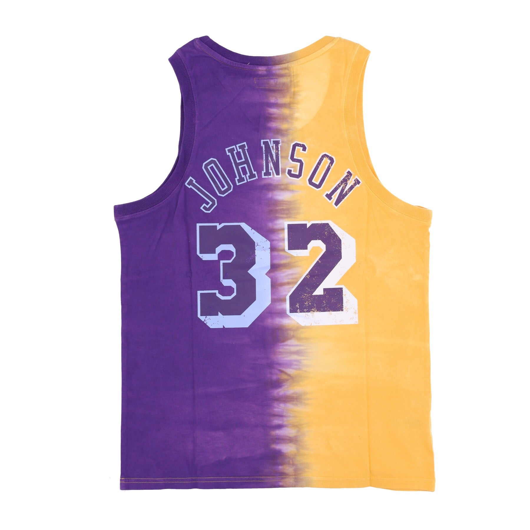 Mitchell & Ness, Canotta Uomo Nba Vertical Tie Dye Tank Hardwood Classics No 32 Magic Johnson Loslak, 