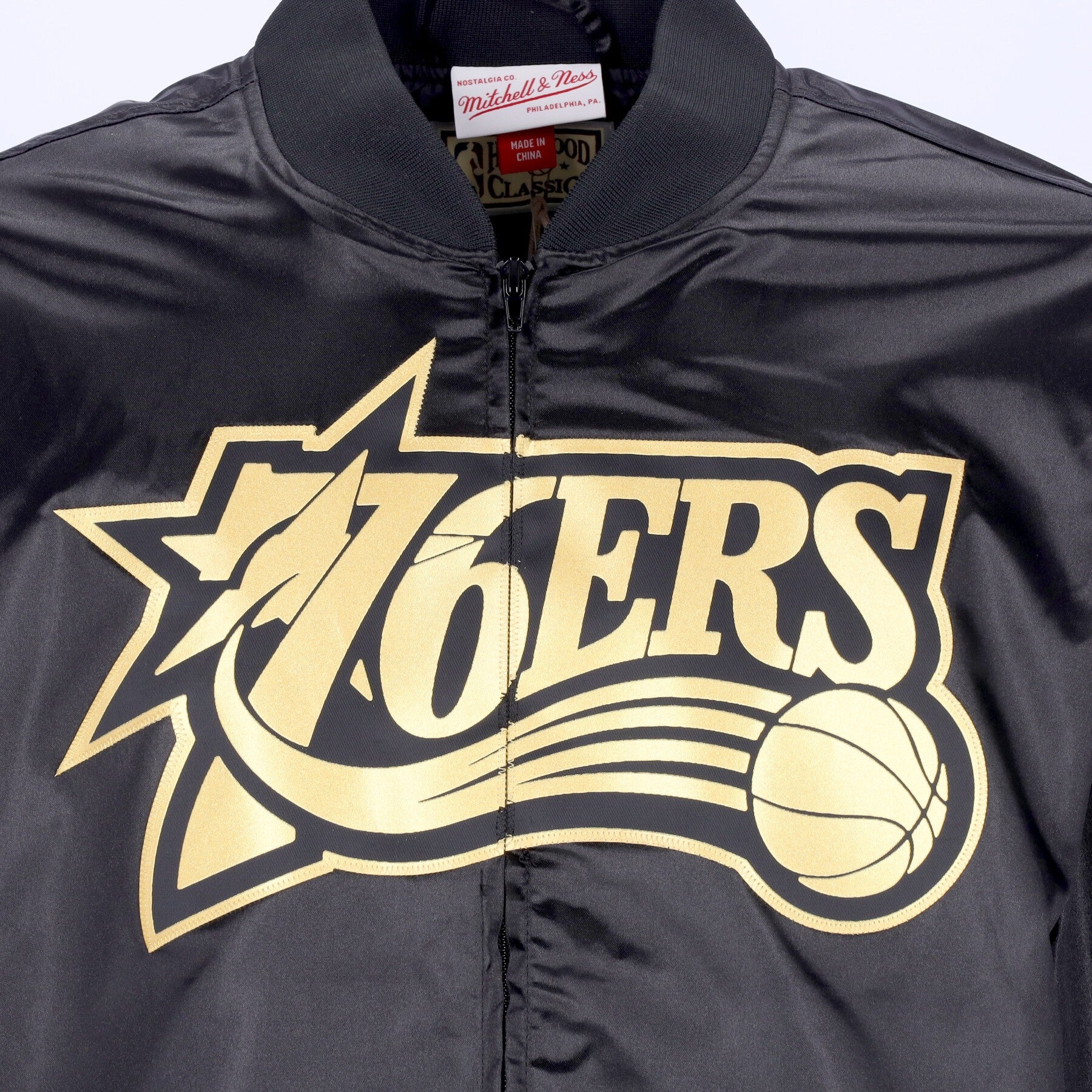 Mitchell & Ness, Giacchetta Uomo Nba Big Face 4.0 Satin Jacket Hardwood Classics Phi76e, 