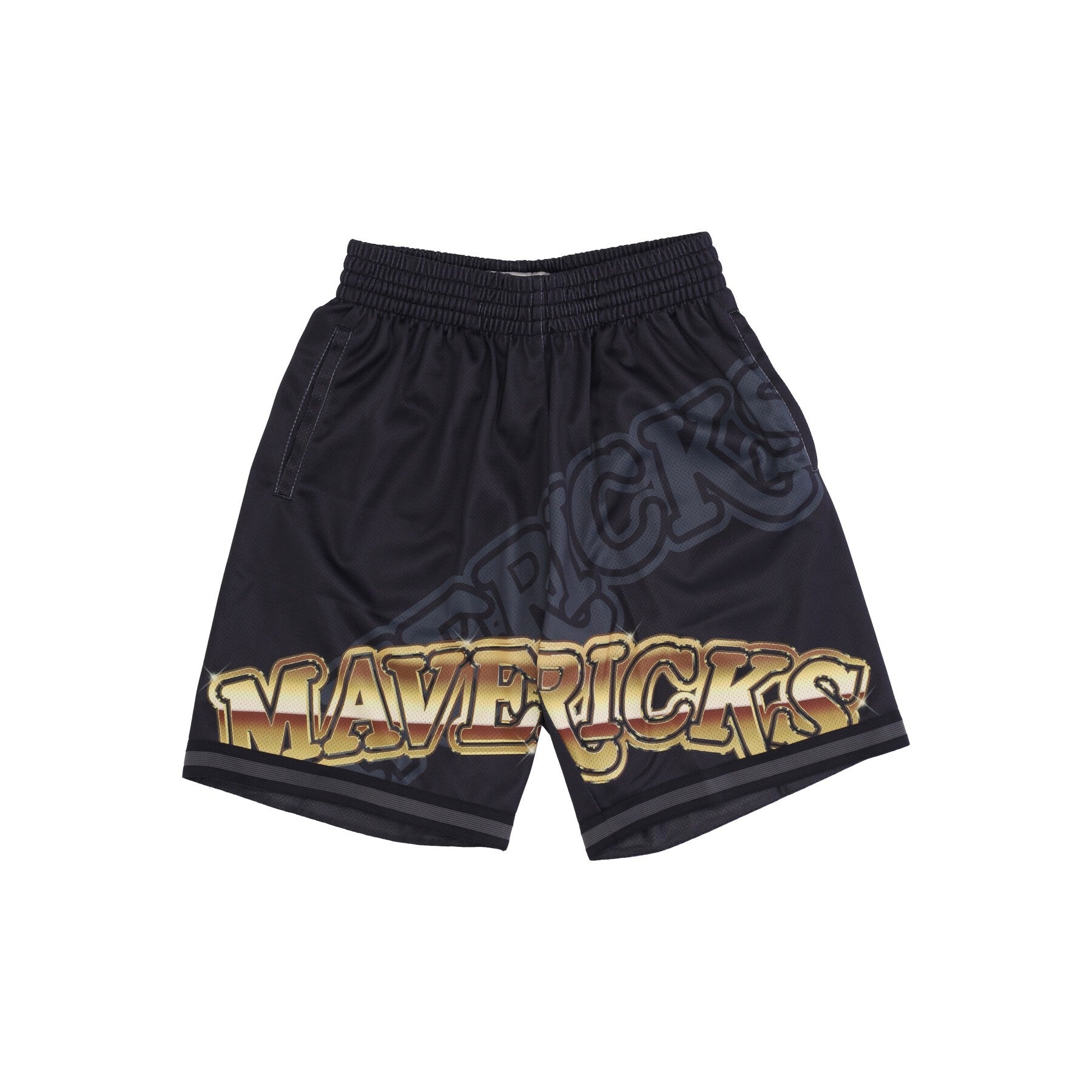 Mitchell & Ness, Pantaloncino Tipo Basket Uomo Nba Big Face 4.0 Fashion Short Hardwood Classics Dalmav, Black/original Team Colors