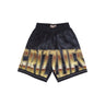 Mitchell & Ness, Pantaloncino Tipo Basket Uomo Nba Big Face 4.0 Fashion Short Hardwood Classics Vangri, Black/original Team Colors