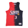 Mitchell & Ness, Canotta Uomo Nba Vertical Tie Dye Tank Hardwood Classics No 3 Allen Iverson Phi76e, Original Team Colors