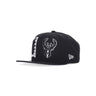 New Era, Cappellino Visiera Piatta Uomo Nba Draft 950 Cw  Milbuc, Black/black/white