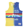 Mitchell & Ness, Canotta Uomo Nba Vertical Tie Dye Tank Hardwood Classics No 55 Dikembe Mutombo Dennug, Original Team Colors