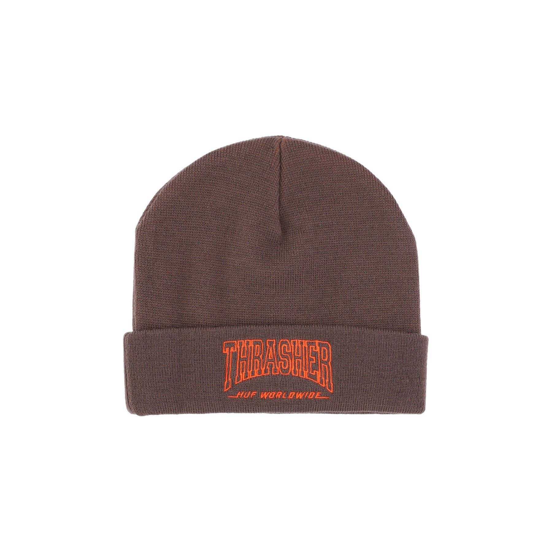 Huf, Cappello Uomo Field Crew Beanie X Thrasher, Chocolate