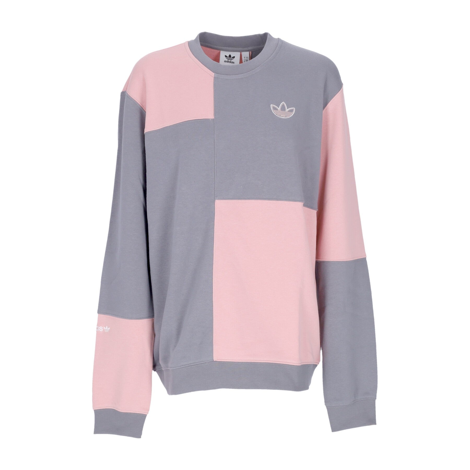 Adidas, Felpa Leggera Girocollo Uomo Sport Crewneck, Grey Three/wonder Mauve