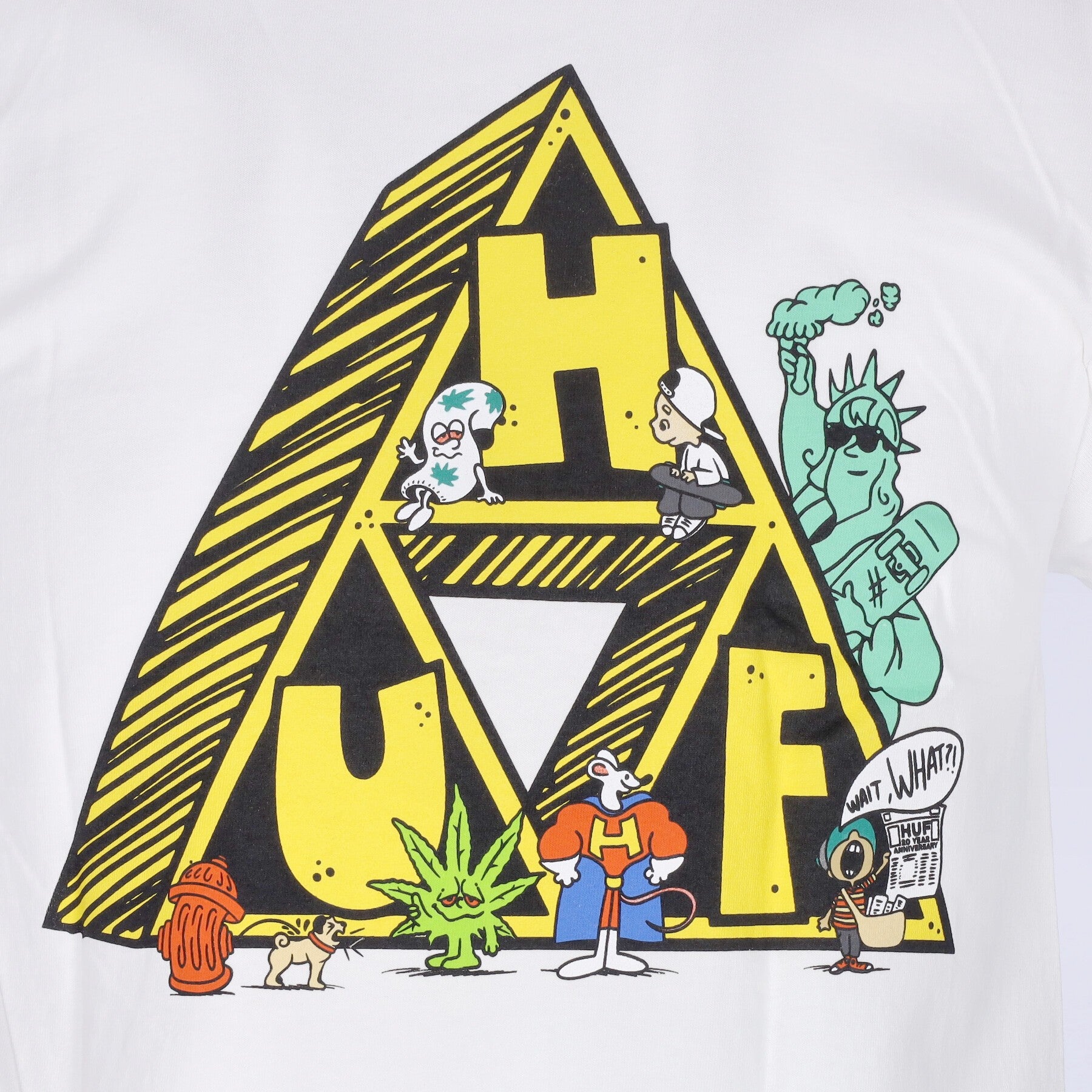 Huf, Maglietta Uomo Saturday Morning Tee, 