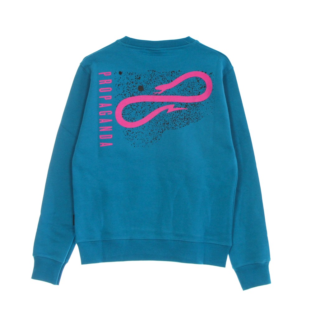 Propaganda, Felpa Leggera Girocollo Uomo Dust Crewneck, Turquoise