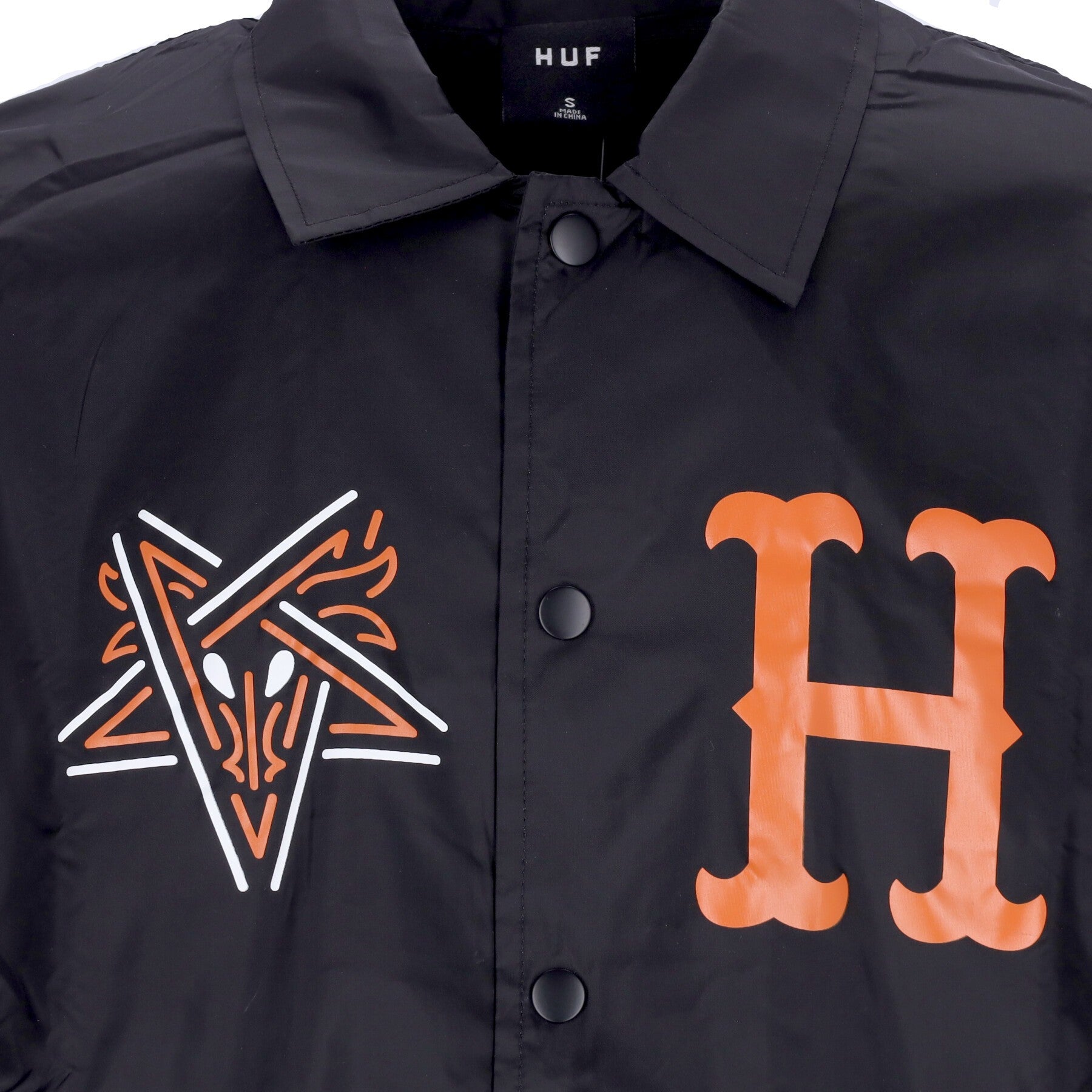 Huf, Giacca Coach Jacket Uomo Split Coaches Jacket X Thrasher, 