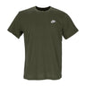 Nike, Maglietta Uomo Club Tee, Rough Green/white