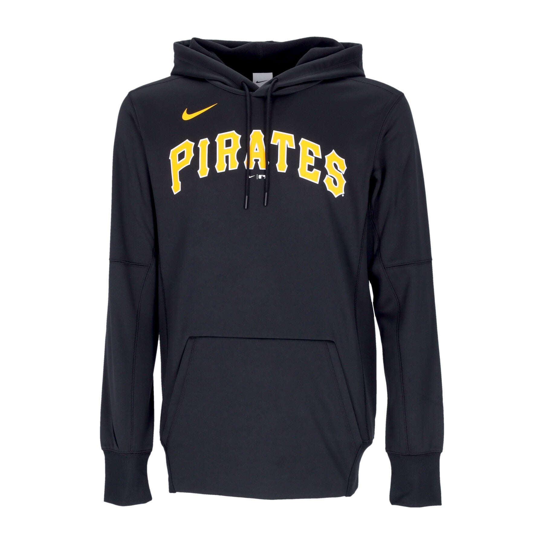 Nike Mlb, Felpa Cappuccio Uomo Mlb Wordmark Therma Performance Pullover Hoodie Pitpir, Black