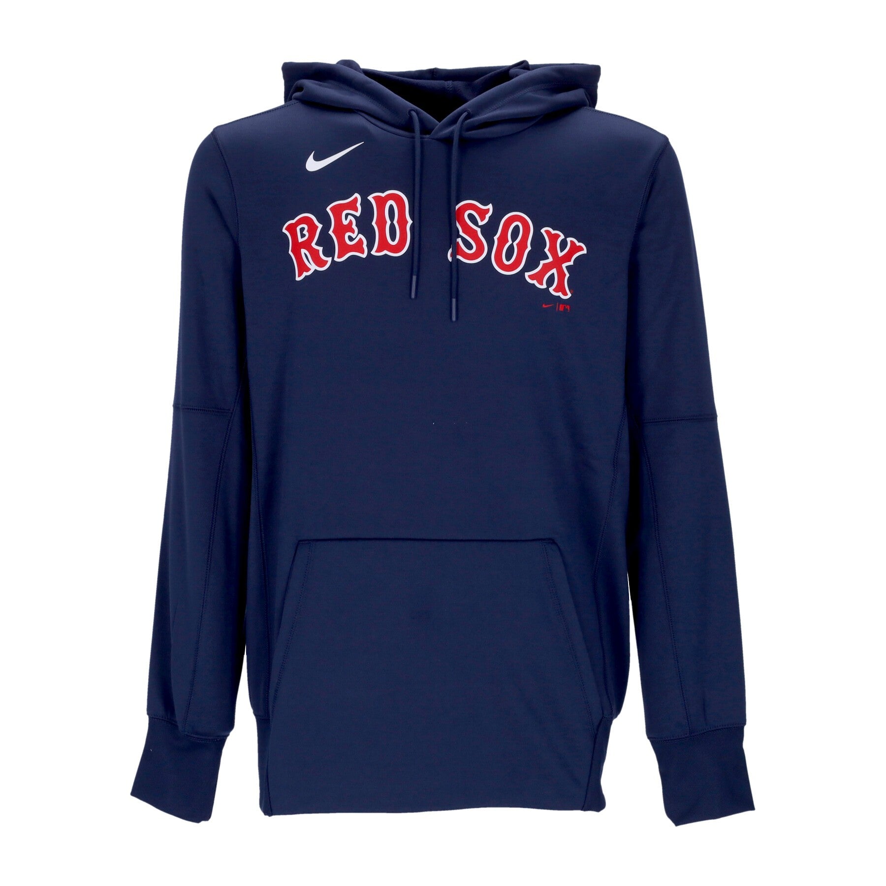 Nike Mlb, Felpa Cappuccio Uomo Mlb Wordmark Therma Performance Pullover Hoodie Bosred, Midnight Navy