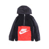 Nike, Felpa Cappuccio Bambino Amplify Sherpa Half Zip, Black/university Red