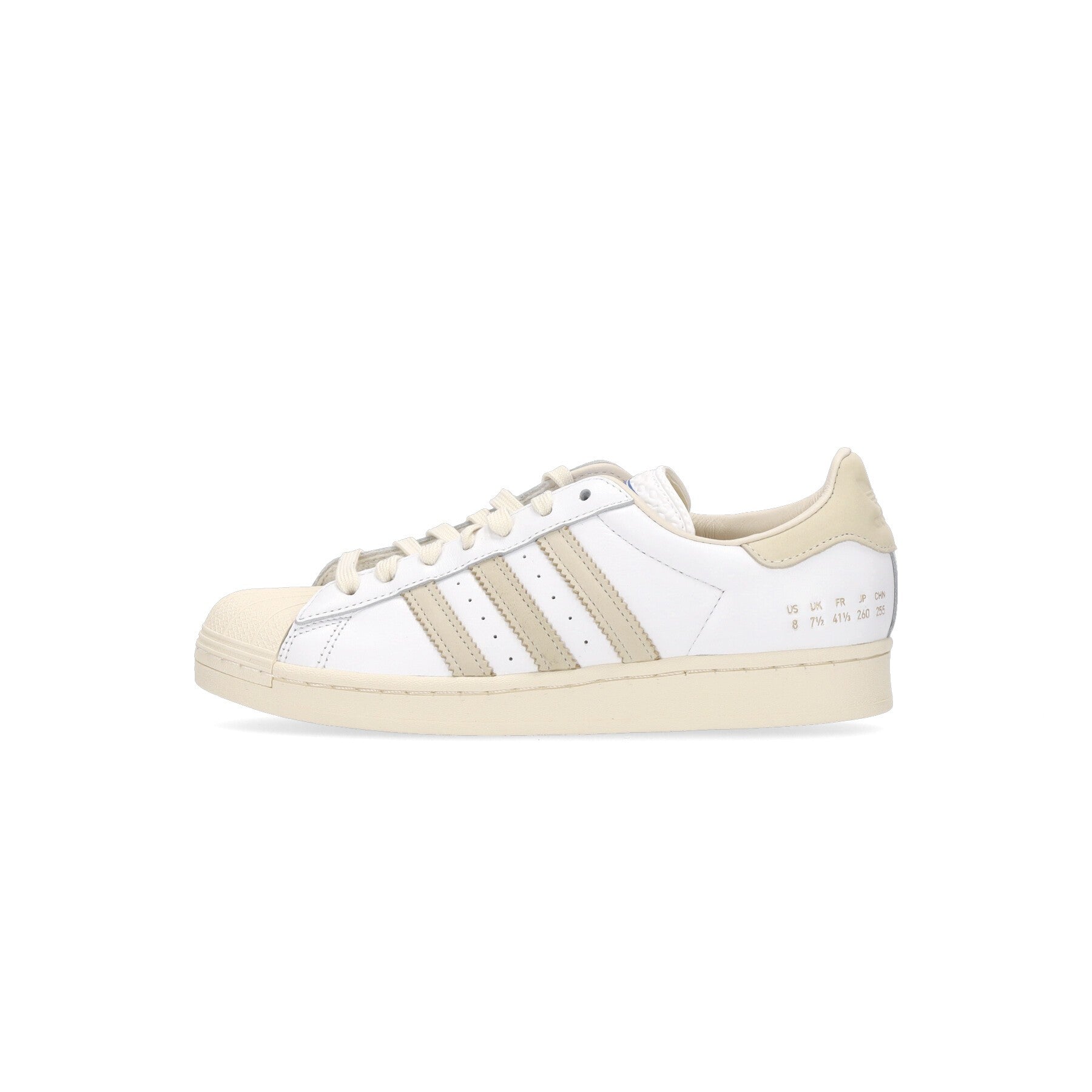 Adidas, Scarpa Bassa Uomo Superstar, Cloud White/cream White/blue Bird