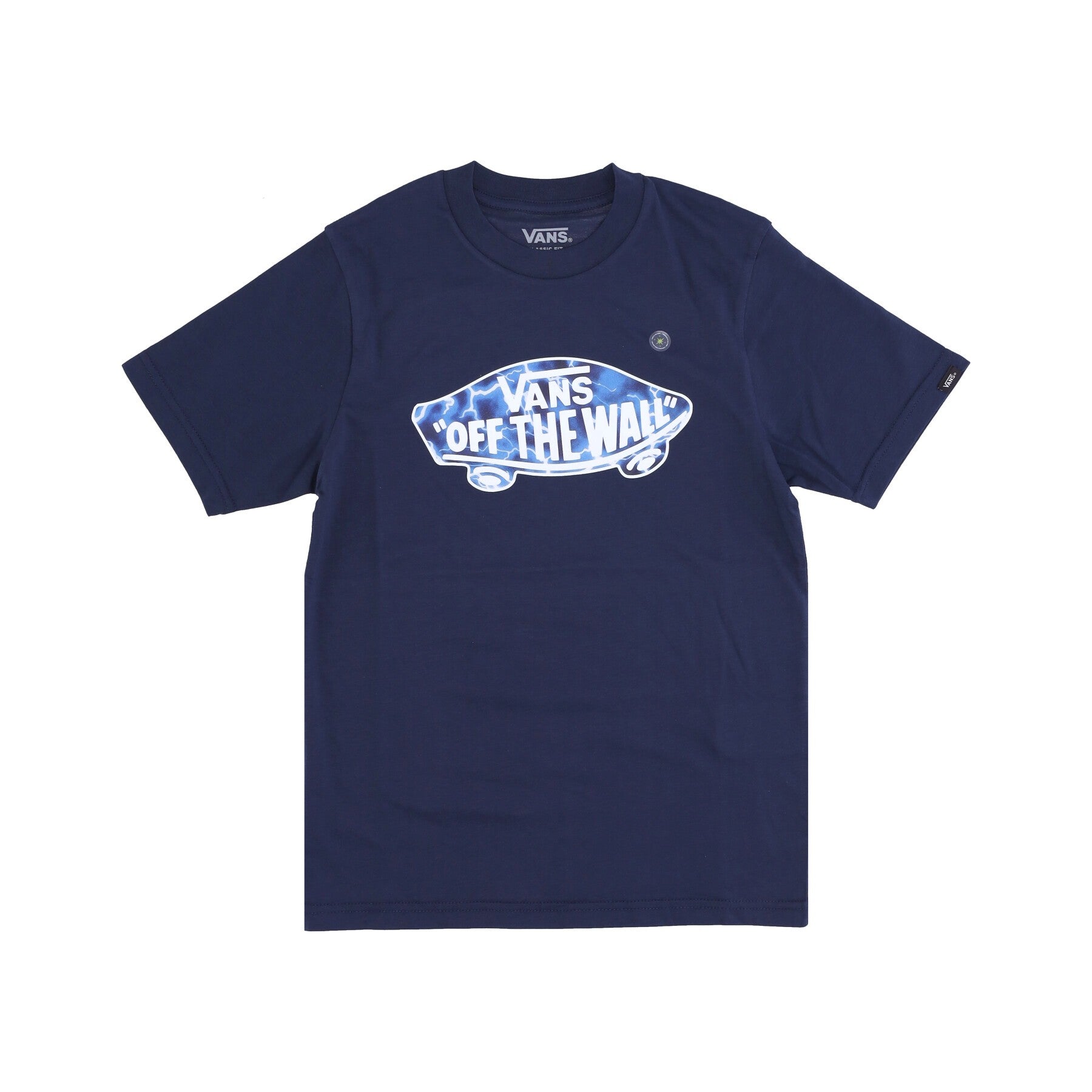 Boy t -shirt otw logo relleno vestido blues/verdadero azul