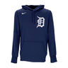 Nike Mlb, Felpa Cappuccio Uomo Mlb Wordmark Therma Performance Pullover Hoodie Dettig, Midnight Navy