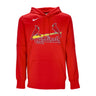 Nike Mlb, Felpa Cappuccio Uomo Mlb Wordmark Therma Performance Pullover Hoodie Stlcar, Sport Red