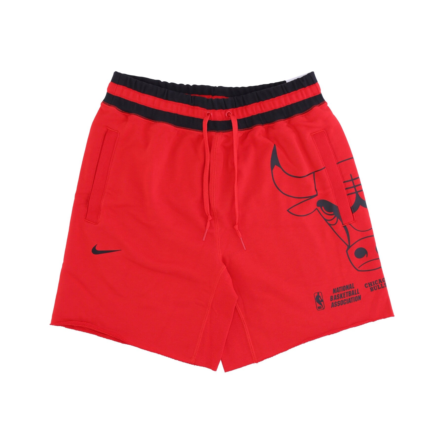 Nike Nba, Pantalone Corto Tuta Uomo Nba Fleece Short Courtside Chibul, University Red