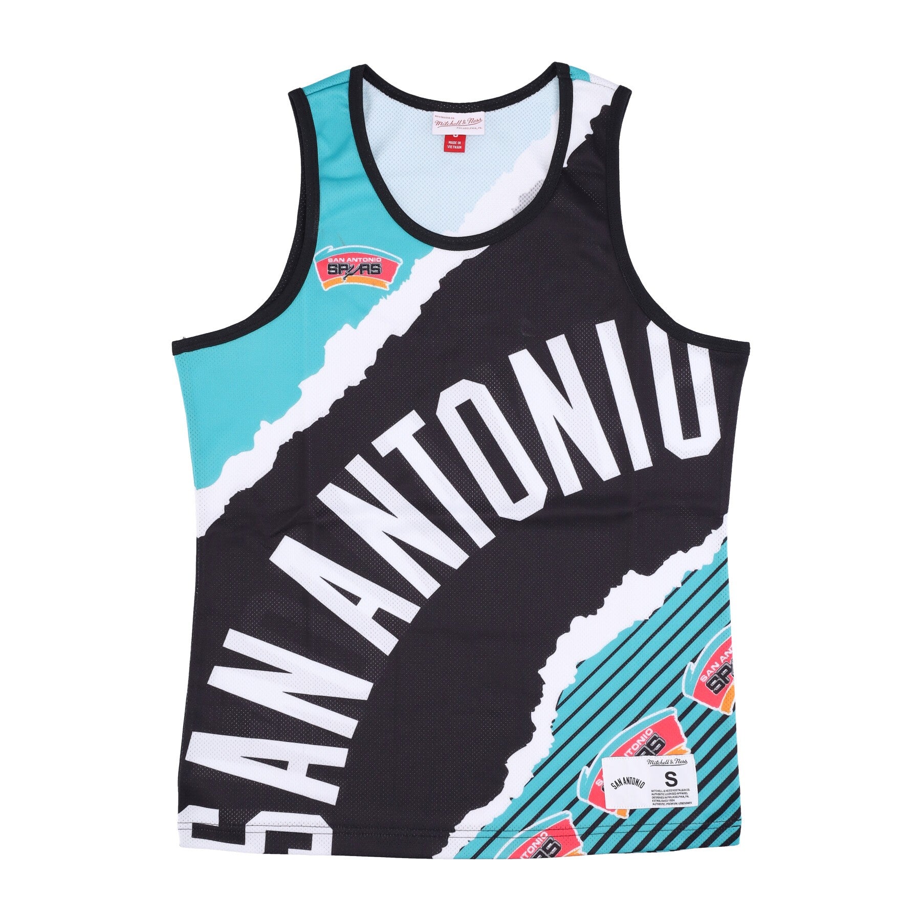 Mitchell & Ness, Canotta Tipo Basket Uomo Nba Jumbotron 2.0 Mesh Tank Hardwood Classics Saaspu, Original Team Colors