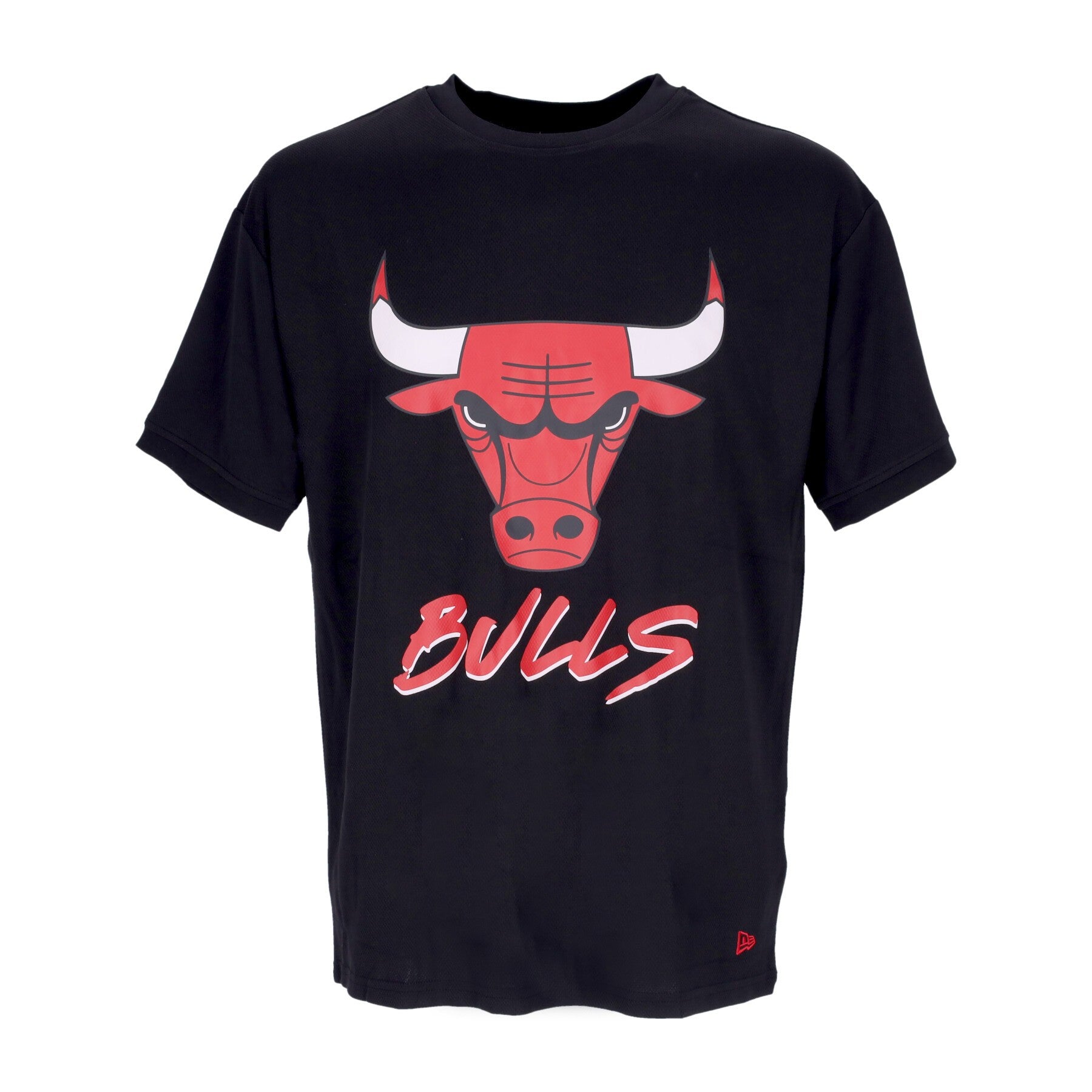 New Era, Maglietta Uomo Nba Script Mesh Tee Chibul, Black/front Door Red