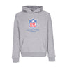 New Era, Felpa Cappuccio Uomo Nfl Script Team Hoody Nfllog, Heather Grey/front Door Red