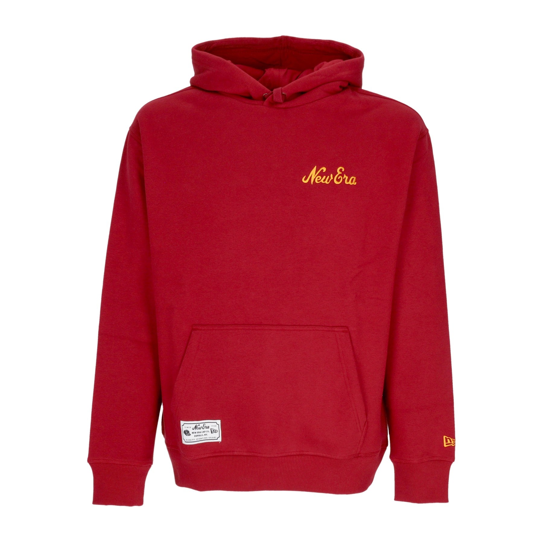 New Era, Felpa Cappuccio Uomo Ne Heritage Oversized Hoodyy Newera, Hot Red