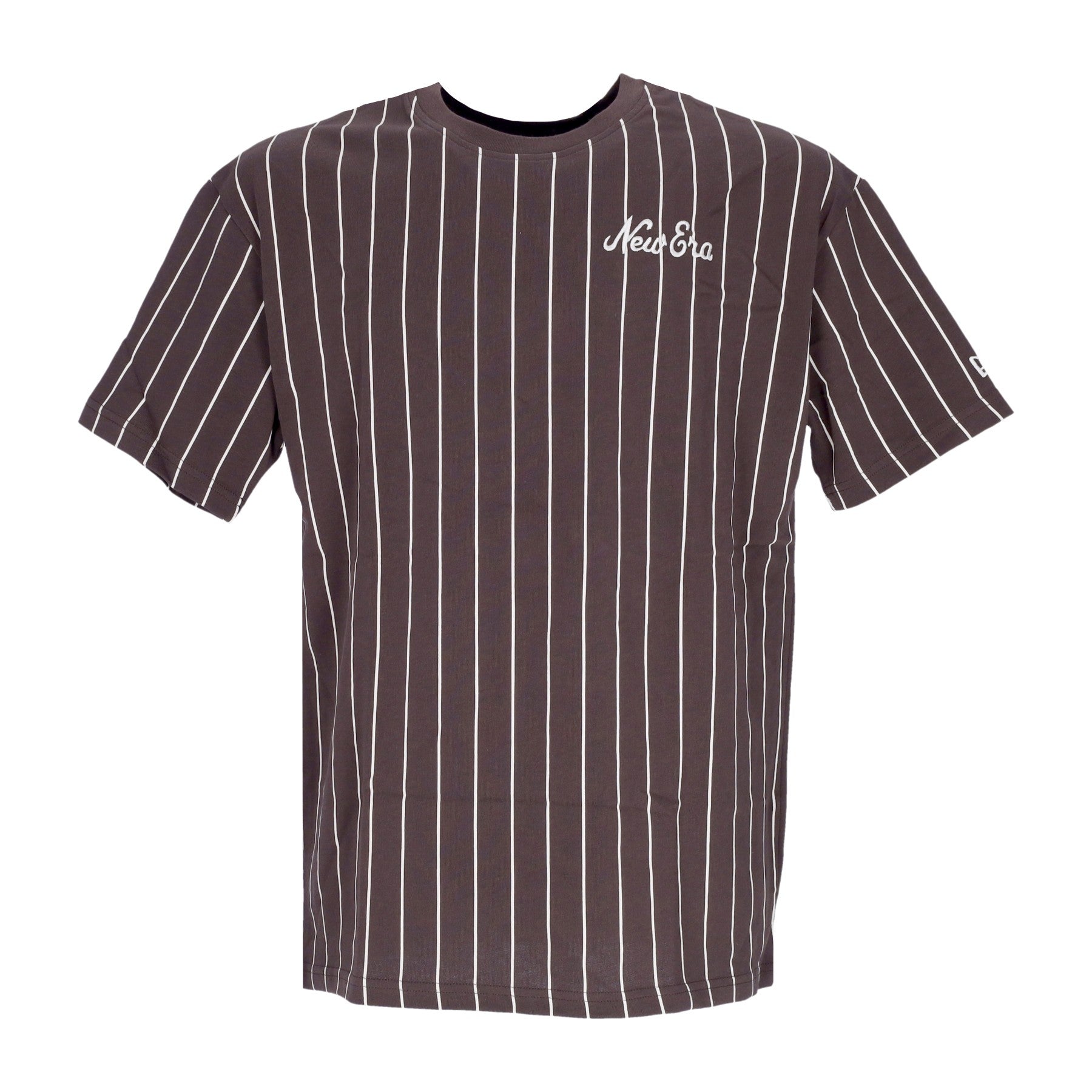 Ne Oversized Pinstripe Tee Herren T-Shirt Newera Braun/Off White